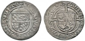 Ausländische Münzen und Medaillen 
 Luxemburg 
 Johann von Bayern 1419-1425 
 Demi gros o.J. Quadrierter Wappenschild / Löwenwappen auf Langkreuz. ...