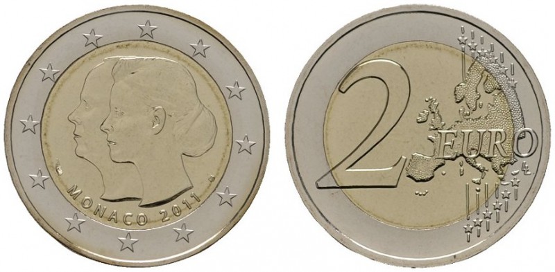 Ausländische Münzen und Medaillen 
 Monaco 
 Albert II. seit 2005 
 2 Euro-So...