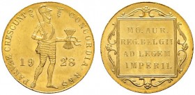Ausländische Münzen und Medaillen 
 Niederlande, Königreich 
 Wilhelmina 1890-1948 
 Ritterdukat 1928 -Utrecht-. Fr. 352. Schulman 779. 3,50 g
 fa...