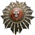 Ausländische Münzen und Medaillen 
 Portugal 
 Republik 
 Militär-Verdienstorden. Silber-vergoldet, das Medaillon rot, das aufgelegte Kreuz rot und...