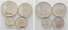 Ausländische Münzen und Medaillen 
 Rhodesien 
 Kursmünzensatz 1964. Bestehend aus 5, 10, 20 und 25 Cents. KM PS 2.
 im Originaletui, Polierte Plat...