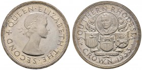 Ausländische Münzen und Medaillen 
 Rhodesien-Südrhodesien 
 Elizabeth II. seit 1953 
 Crown 1953. Auf den 100. Geburtstag von Cecil Rhodes. KM 27....