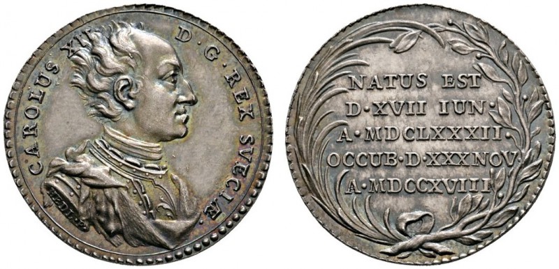 Ausländische Münzen und Medaillen 
 Schweden 
 Karl XII. 1697-1718 
 Silberme...