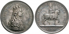 Ausländische Münzen und Medaillen 
 Schweden 
 Gustav III. 1771-1792 
 Silbermedaille 1772 von G. Ljungberger, auf seine Krönung. Gekröntes Brust­b...