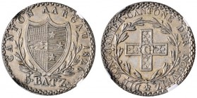 Ausländische Münzen und Medaillen 
 Schweiz-Aargau 
 5 Batzen 1826. DT 196, HMZ 2-22j. In US-Plastikholder der NGC (slapped) mit der Bewertung AU 58...
