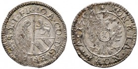 Ausländische Münzen und Medaillen 
 Schweiz-Basel, Bistum 
 Johann Konrad II. von Reinach-Hirzbach 1705-1737 
 Kreuzer 1725. Dreifeldiger Wappen­sc...