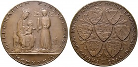 Ausländische Münzen und Medaillen 
 Schweiz-Einsiedeln, Abtei 
 Große Bronzegußmedaille 1934 von Hans Frei, auf die 1000-Jahrfeier des Klosters. Der...