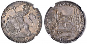 Ausländische Münzen und Medaillen 
 Schweiz-Zürich, Stadt 
 1/2 Taler 1758. Mit Stadtansicht von Süden. DT 436v, HMZ 2-1165aaa. In US-Plastikholder ...
