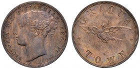Ausländische Münzen und Medaillen 
 Südafrika-Griqua Town 
 Britisch 
 Bronze- PROBE -Penny (PATTERN) o.J. (1890). Jugendliche Büste von Königin Vi...