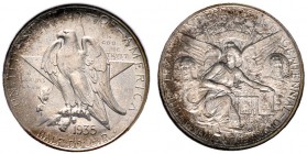 Ausländische Münzen und Medaillen 
 USA 
 Gedenk-1/2 Dollar 1934 -Philadelphia-. Texas Centennial. KM 167. In US-Plastikholder der NGC (slapped) mit...