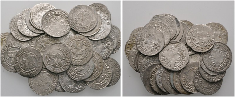 Lots ausländischer Münzen und Medaillen 
 33 Stücke: BALTIKUM-LITAUEN . Halbgro...
