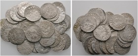 Lots ausländischer Münzen und Medaillen 
 33 Stücke: BALTIKUM-LITAUEN . Halbgroschen aus dem frühen 16. Jh. (Reiter nach links / Adler).
 schön-sehr...