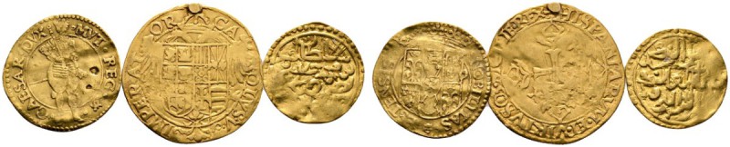 Lots ausländischer Münzen und Medaillen 
 3 Stücke: GOLDMÜNZEN. ITALIEN-MODENA ...