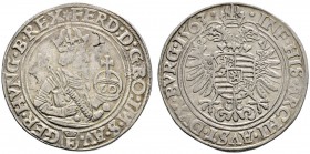 Römisch-Deutsches Reich 
 Haus Habsburg 
 Ferdinand I. 1521-1564 
 Guldentaler zu 60 Kreuzer 1563 -Prag-. Münzmeister Hans Harder. Markl 1116 var. ...