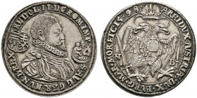 Römisch-Deutsches Reich 
 Haus Habsburg 
 Rudolf II. 1576-1612 
 Taler 1598 -Nagybanya-. Geharnischtes Brustbild nach rechts, zu den Seiten ungaris...
