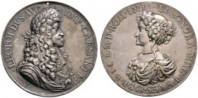 Römisch-Deutsches Reich 
 Haus Habsburg 
 Leopold I. 1657-1705 
 Silbermedaille o.J. (1676) von P.H. Müller, auf die Vermählung mit Eleonora Magdal...