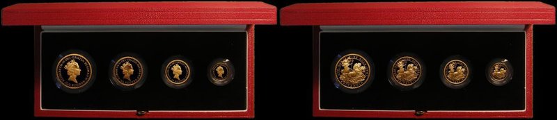 Britannia Gold Proof Set 1997 the 4-coin set comprising &pound;100 One Ounce, &p...