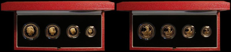 Britannia Gold Proof Set 1999 the 4-coin set comprising &pound;100 One Ounce, &p...