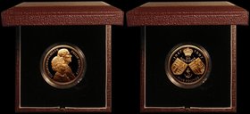 Five Pound Crown 1997 Queen Elizabeth II and Prince Philip Golden Wedding Gold Proof S.L4 FDC in the Royal Mint box of issue with certificate