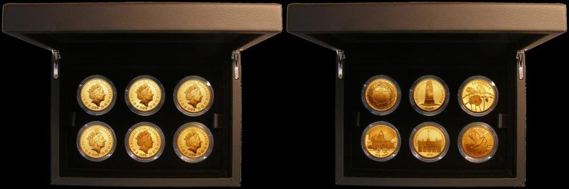 Five Pound Crowns 100th Anniversary of the First World War a 6-coin set in gold ...