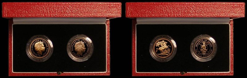 GB/Jersey a 2-coin set comprising GB Sovereign 2000 Proof FDC and Jersey Soverei...