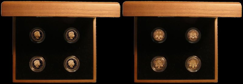 One Pound 2010-2011 Gold Proofs a 4-coin set comprising 2010 London S.J28, 2010 ...