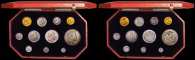 Proof Set 1902 (11 coins) Sovereign to Maundy UNC to FDC, the Sixpence with some small scratches and light handling marks, the other silver coins with...