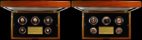 The 2017 United Kingdom Gold Proof Set a 5-coin set S.PGC20, comprising Five Pound Crown 2017 Centenary of the House of Windsor S.L49, Five Pound Crow...
