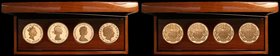 The Queen's Coronation 60th Anniversary Portrait Collection 1953 - 2013 comprising four Five Pounds Gold each dated 2013 and with the four different o...