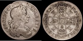 Crown 1683 TRICESIMO QVINTO ESC 66, Bull 419, Obverse Fine or near so with an edge bruise, Reverse Bold Fine and evenly struck, unusually so for this ...