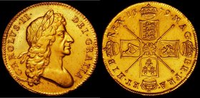 Five Guineas 1679 Second Laureate Bust with rounded truncation, TRICESIMO PRIMO S.3331 Nearer EF than VF with excellent detail to both the bust and re...