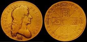 Five Guineas 1684 Elephant and Castle below bust, TRICESIMO SEXTO edge, S.3332 VG or better with all major details and the legend clear, an even and c...