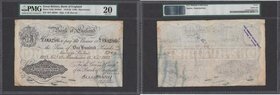 One Hundred Pounds E.M. Harvey White Note B209ef dated 13 November 1923, serial number 46Y 00298 and MANCHESTER issue. Black and white, ornate crowned...