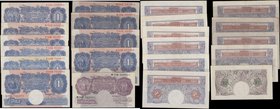 Bank of England Peppiatt Second Period World War 2 Emergency issues 1940 (11) in various grades VF to about UNC comprising 10 Shillings B251 Mauve ser...