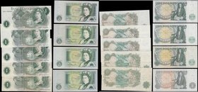 Bank of England 10 Shillings & 1 Pounds (17) including various designs and cashier signatures and all in mixed grades VF to UNC comprising 1 Pounds (9...
