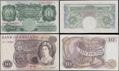 Bank of England Replacement issues (2) comprising One Pound Beale Green B269 Replacement Britannia Medallion issue 1950 serial number S50S 862204 UNC ...
