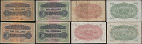 East Africa Currency Board 1930's issues (4) comprising a George V portrait 5 Shillings Pick 20 dated 1st January 1933 with an attractive BINARY seria...