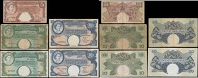 East Africa Currency Board Queen Elizabeth II portrait ND 1950-60's issues (4) comprising the 4 signatures at right variety (4) including 5 Shillings ...