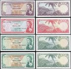 East Caribbean Currency Authority undated 1965 issues (4) all bearing the young H.M. Queen Elizabeth II portrait, comprising One Dollar Pick 13h and a...