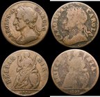 Farthings (2) 1672 Loose Drapery Peck 521 Bold Fine or better, 1673 CAROLA error legend, Peck 523 NVF with the error legend very clear