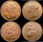 Halfpennies (2) 1858 8 over 6 Peck 1547 GEF with traces of lustre, some edge knocks and small spots, 1888 as Freeman 359 dies 17+S, with broken top ba...