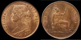 Halfpenny 1862 Freeman 289 dies 7+G the obverse lustrous, the reverse nicely toned with a trace of lustre, in an LCGS holder and graded LCGS 82