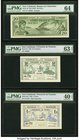 New Caledonia Circulating Issues Banque de l'Indochine Nice, high grade circulating notes, mostly EPQ, a pleasing group: 20 Francs ND (1944) Pick 49 P...