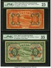 China China Silk & Tea Industrial Bank, Tientsin 5; 10 Dollars 15.8.1925 Pick A120Bb; A120Cb Two Examples PMG Very Fine 25; Choice Very Fine 35. A lov...