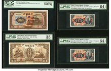 China Group Lot of 23 Graded Notes from Various Issues. Bank of Communications Pick 159e PCGS Choice About New 58PPQ; Pick 165 PMG Choice Very Fine 35...