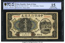 China Bank of China 100 Dollars, Tientsin 1.5.1917 Pick 54C S/M#C294-103 PCGS Gold Shield Choice Fine 15. An impressive, highest denomination rarity t...