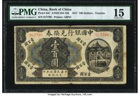 China Bank of China, Tientsin 100 Dollars 1.5.1917 Pick 54C S/M#C294-103 PMG Choice Fine 15. This note may be able to owe its existence to once being ...