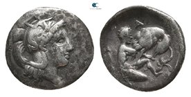 Calabria. Tarentum circa 400-250 BC. Diobol AR