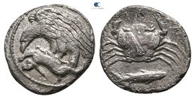Sicily. Akragas 413-406 BC. Hemidrachm AR