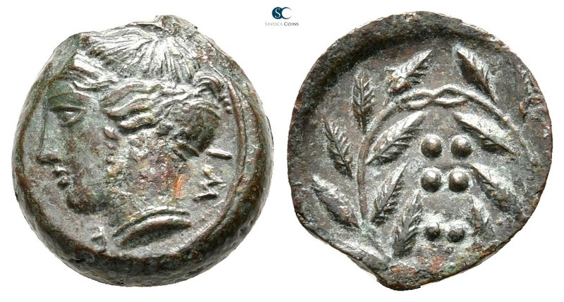 Sicily. Himera 415-409 BC. 
Hemilitron Æ

16 mm., 3,48 g.



very fine